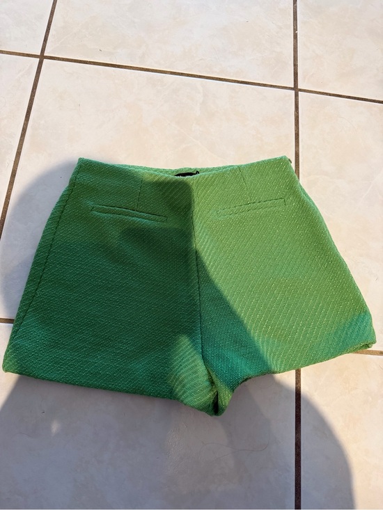 Zara Pants - Zara High Waist Green Women's Shorts Textured NWT
